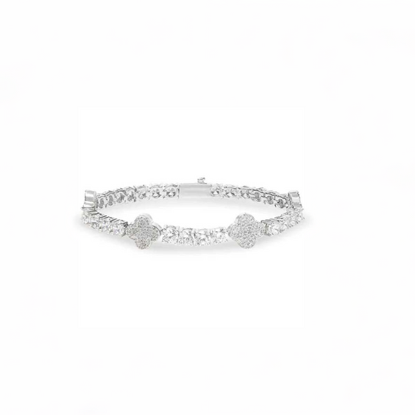 Iced Motif Tennis Bracelet - 5mm